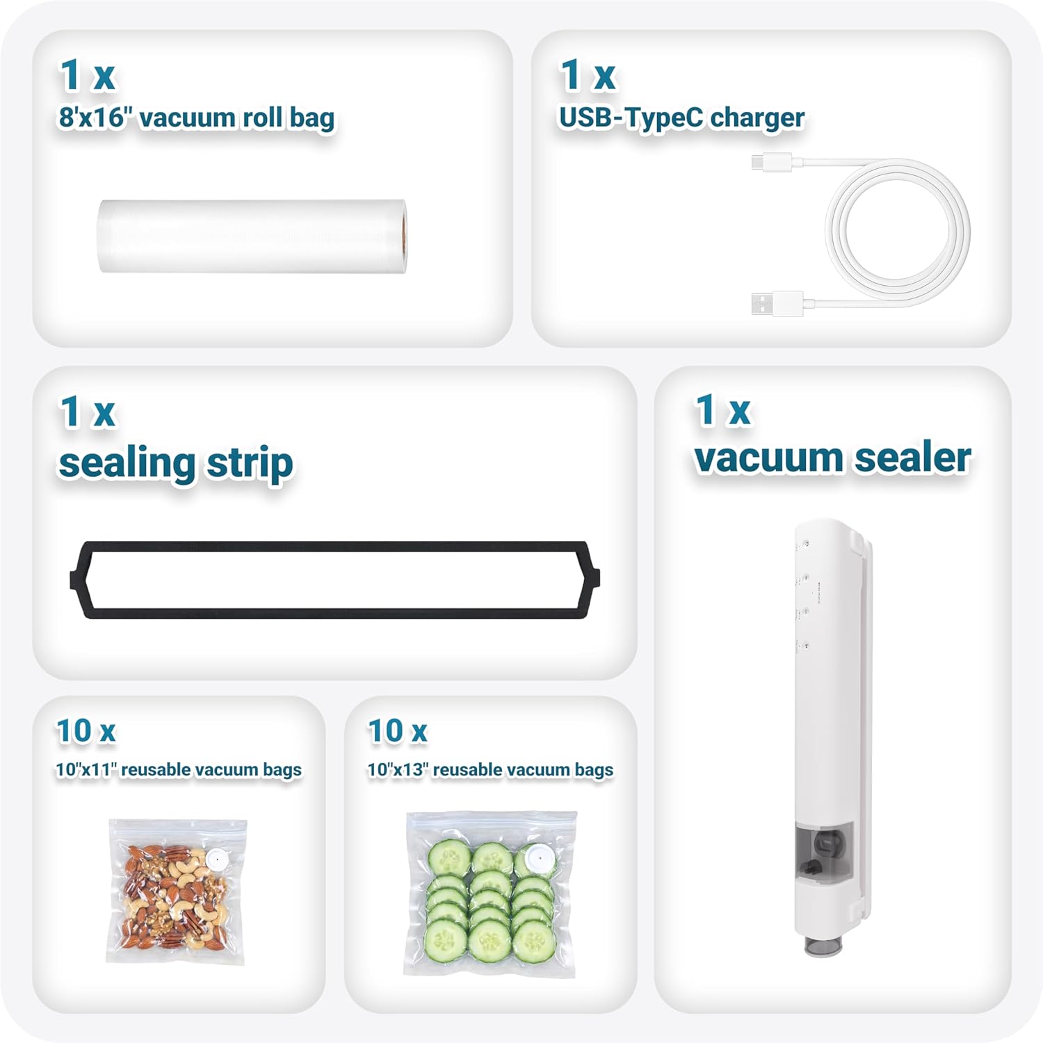 Compact Vacuum Sealer for Food