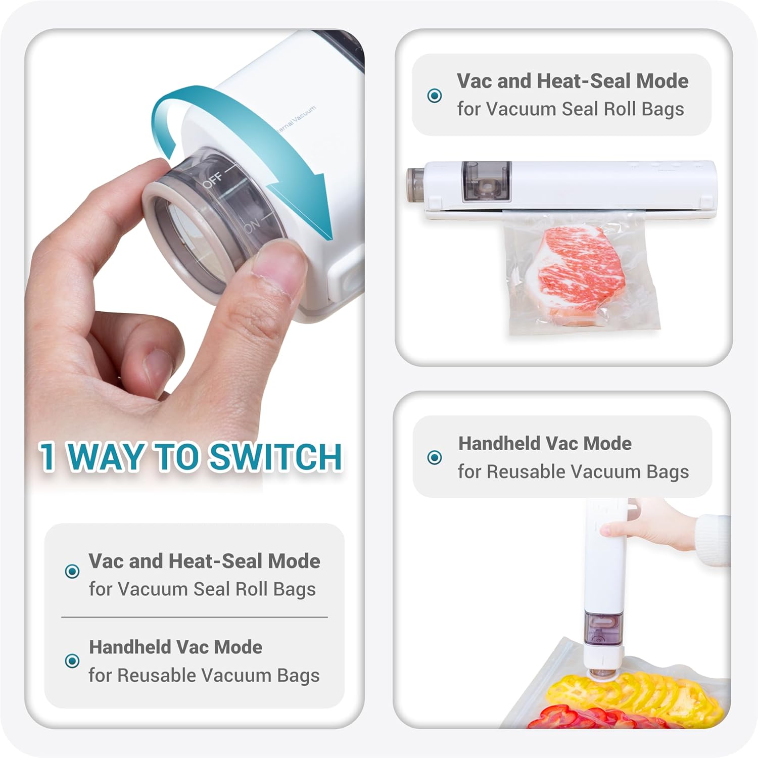 Compact Vacuum Sealer for Food