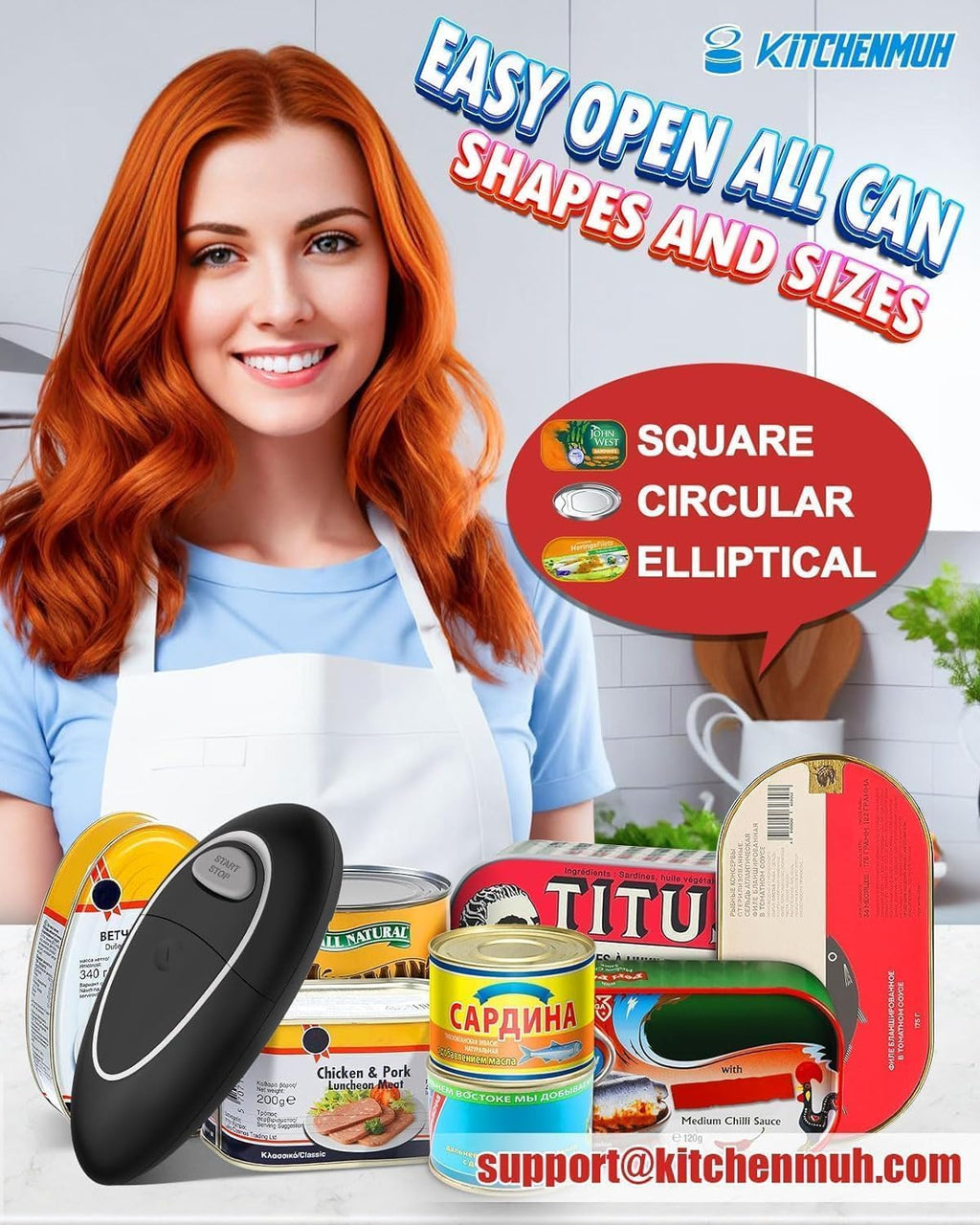 One Touch Electric Can Opener