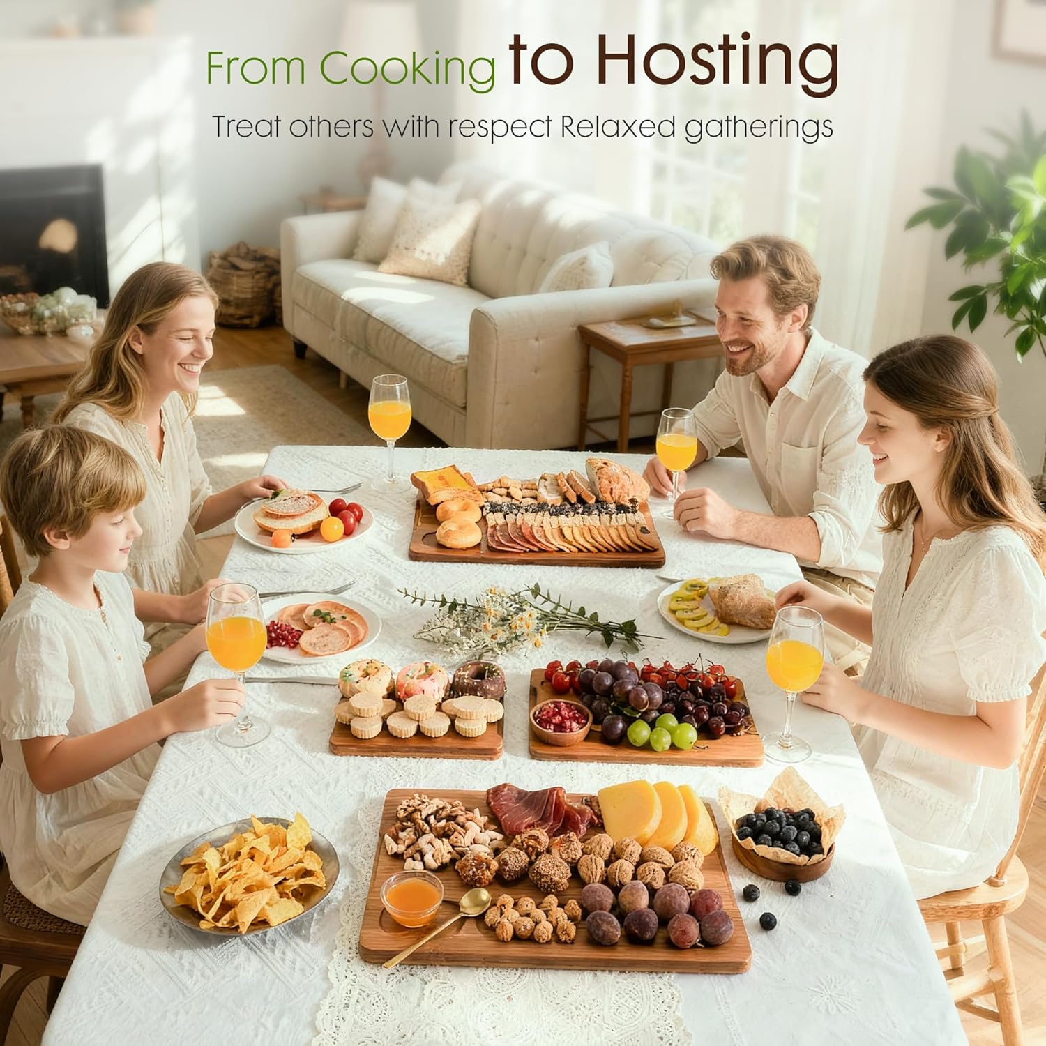 Deep-Carbonized Bamboo Cutting Boards