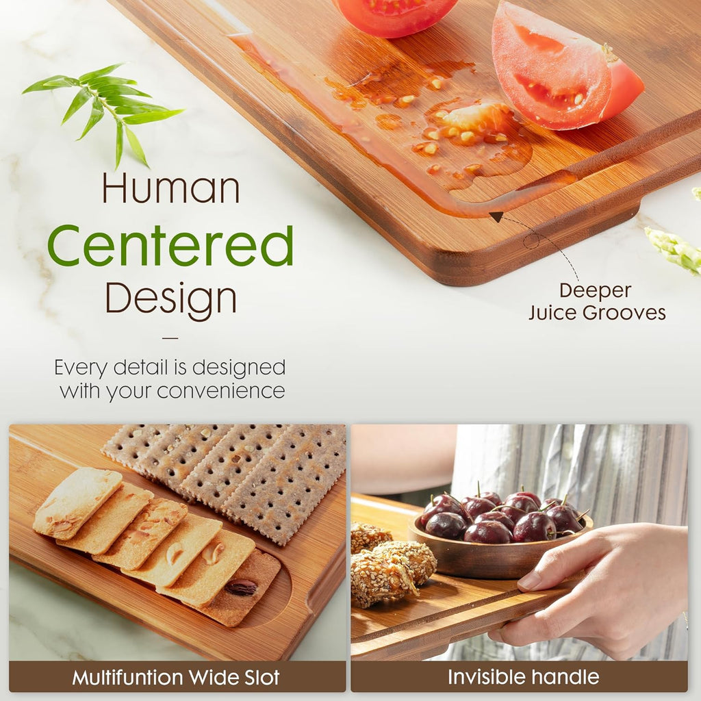 Deep-Carbonized Bamboo Cutting Boards