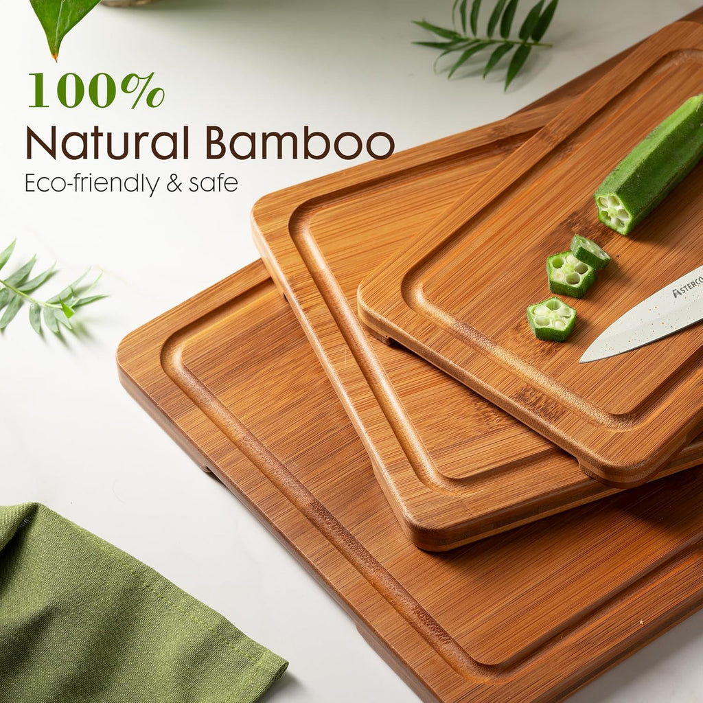Deep-Carbonized Bamboo Cutting Boards