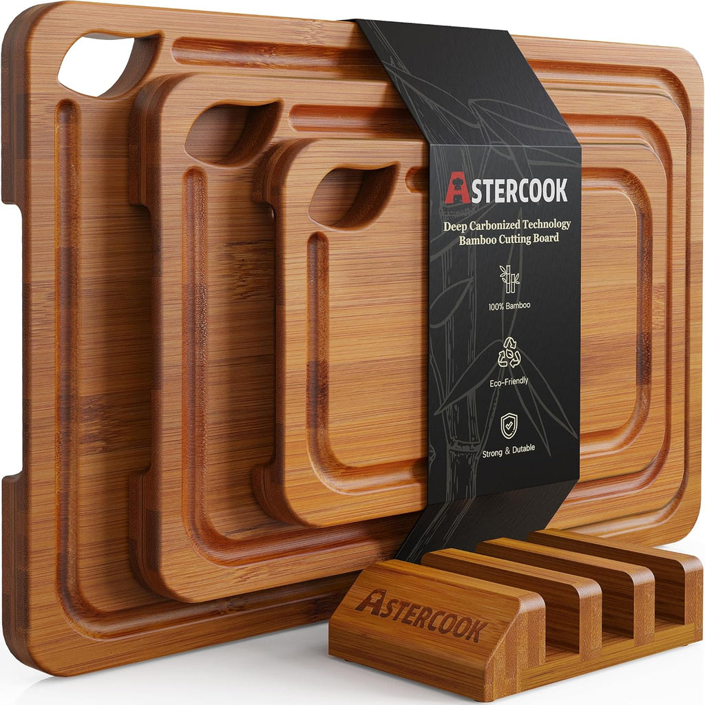 Deep-Carbonized Bamboo Cutting Boards